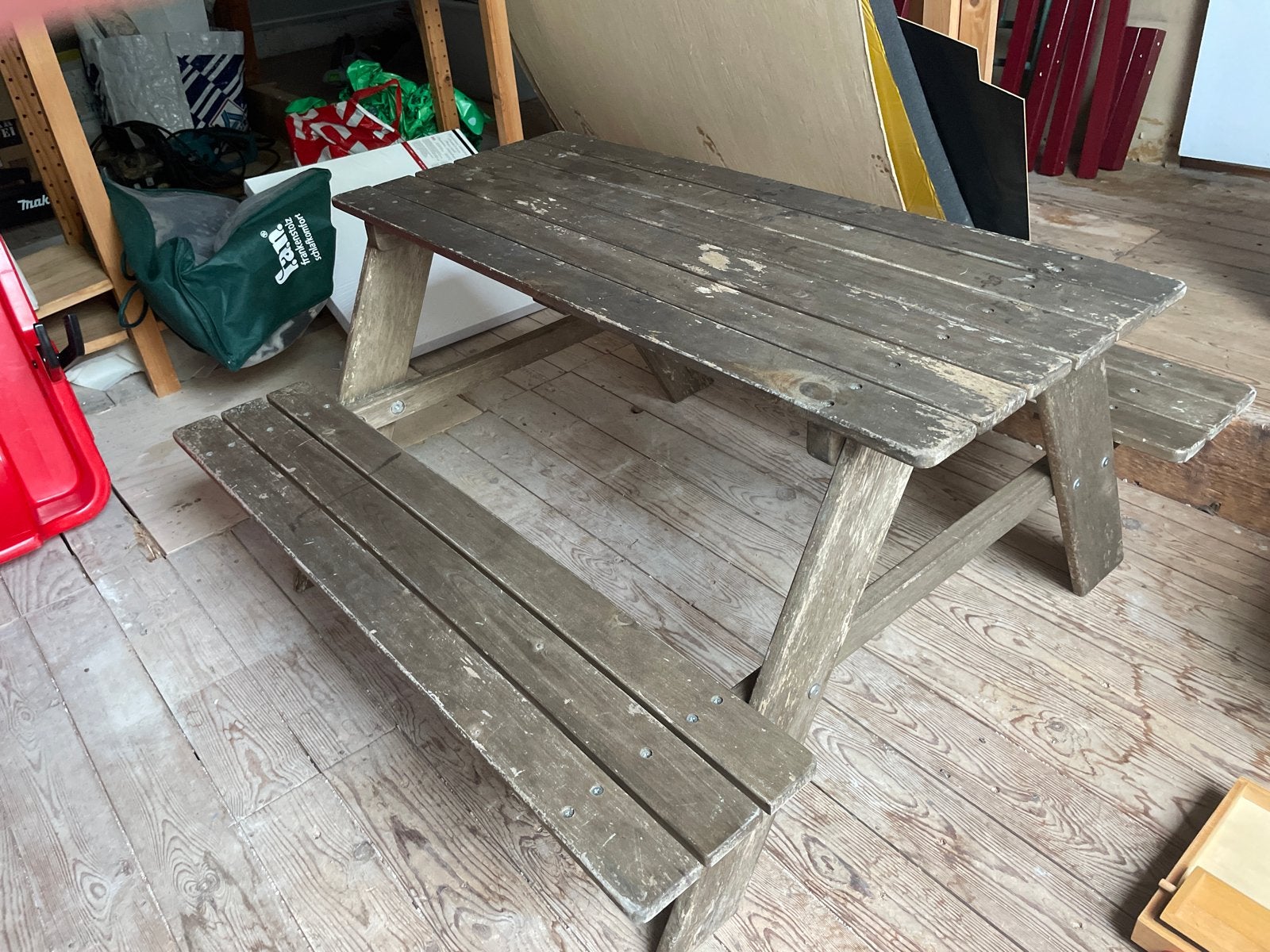 Houten picknicktafel voor kinderen - Gebruikt, Tuin en Terras, Kinderpicknicktafel, Gebruikt, Ophalen of Verzenden, Rechthoekig