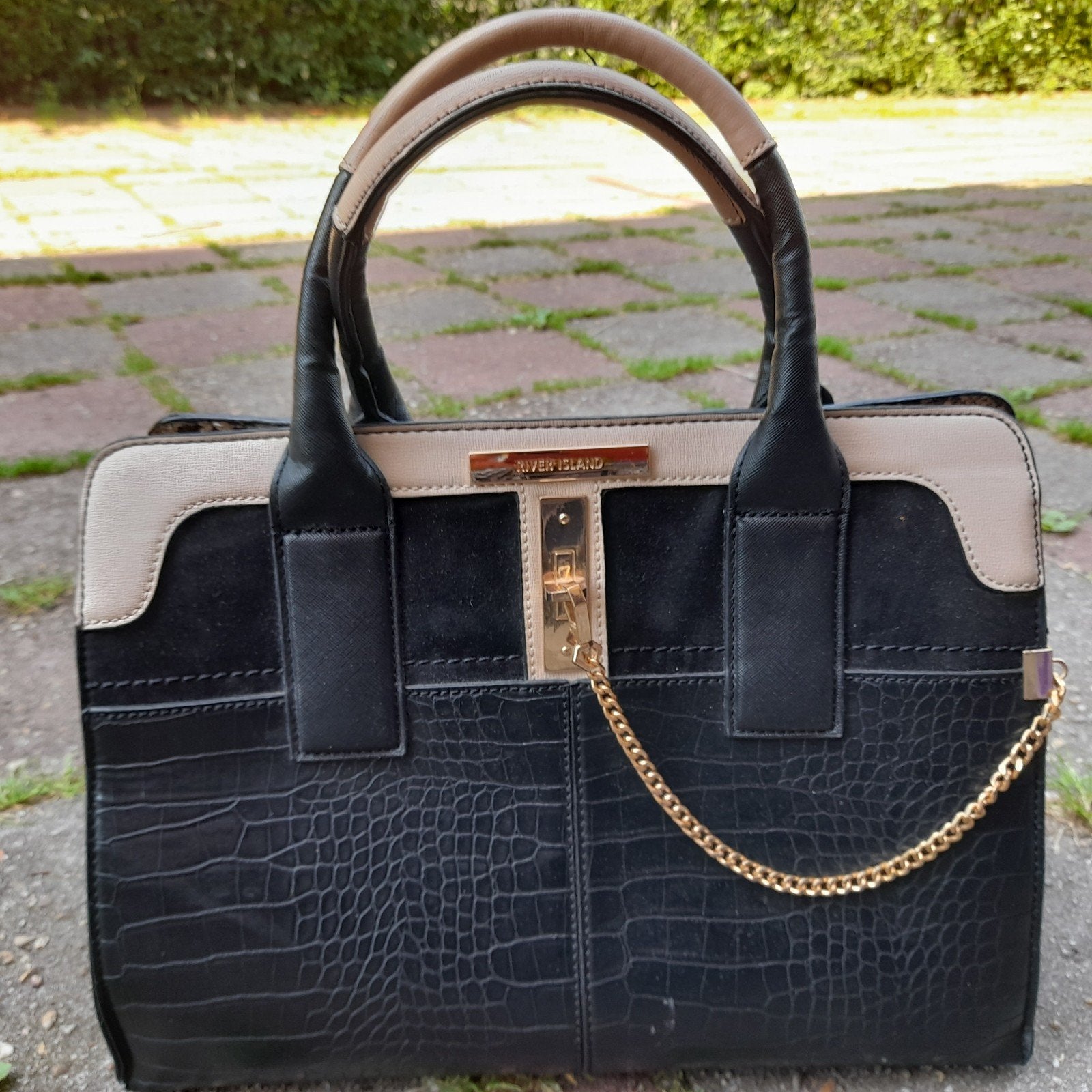 River Island - Handtas, Ophalen, Zo goed als nieuw, Zwart, Handtas