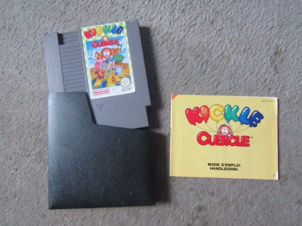 NES spel: Kickle Cubicle met boekje en hoesje, Puzzel en Educatief, Gebruikt, 1 speler, Ophalen of Verzenden
