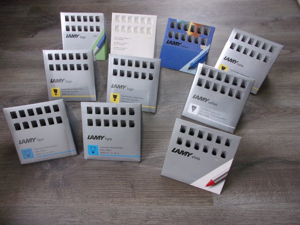 10 Lamy Pennen Displays, Verzamelen, Pennenverzamelingen, Overige merken, Gebruikt, Overige typen, Ophalen of Verzenden