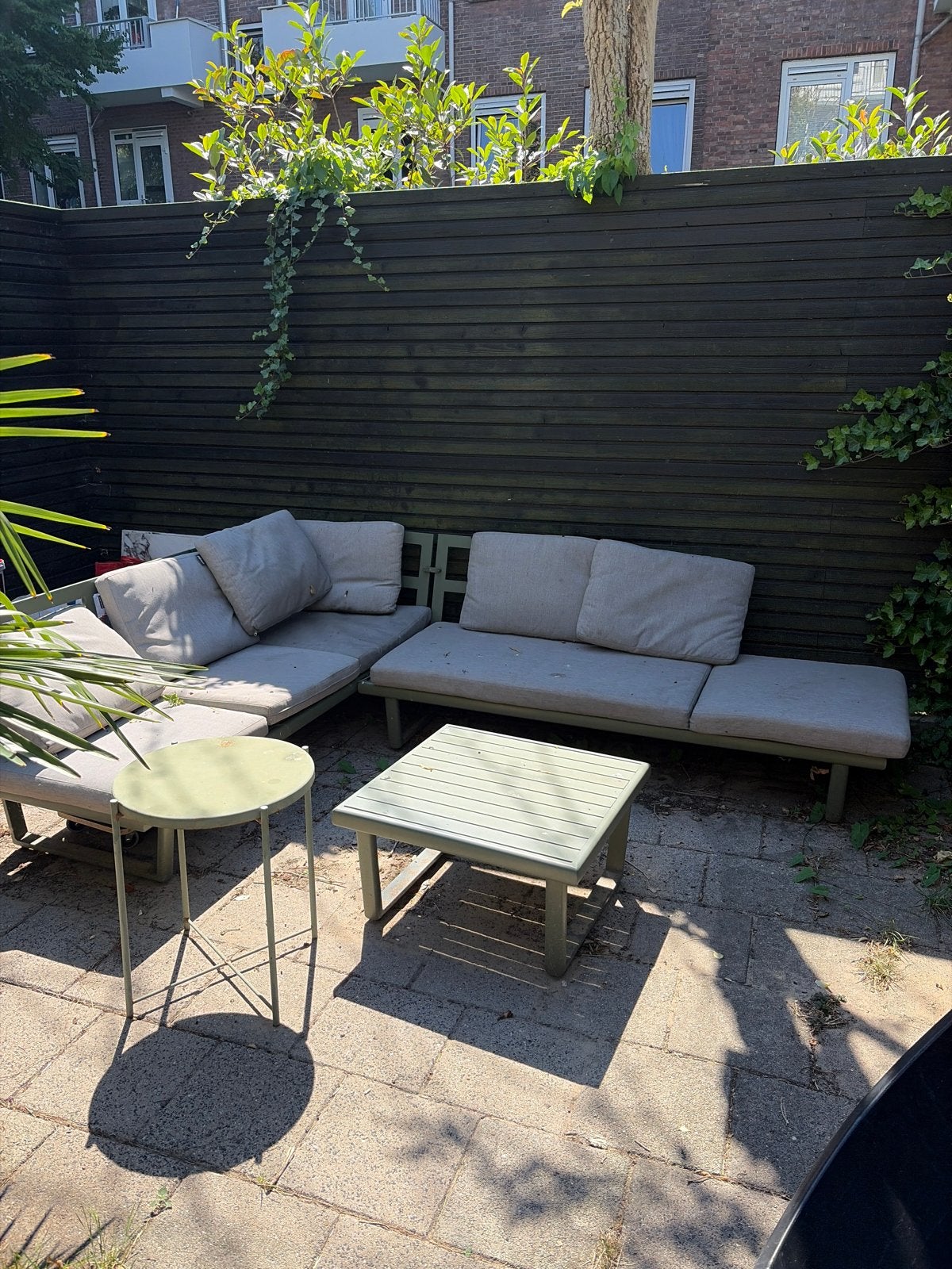 Tuin loungeset met salontafeltjes, Ophalen, 5 zitplaatsen, Gebruikt, Aluminium