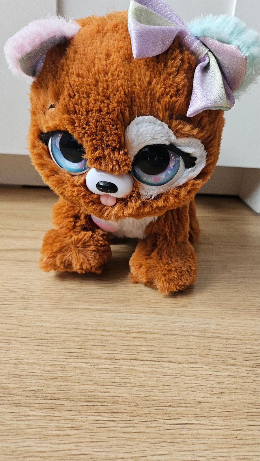 Present Pets Glitter Pup Cocoa - Interactieve Pluche Hond, Ophalen, Overige merken, Hond, Zo goed als nieuw
