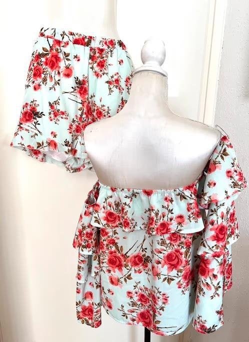 Lofty Manner blouse met bijpassende korte broek maat S/M, Ophalen of Verzenden, Zo goed als nieuw, Maat 38/40 (M), Overige kleuren