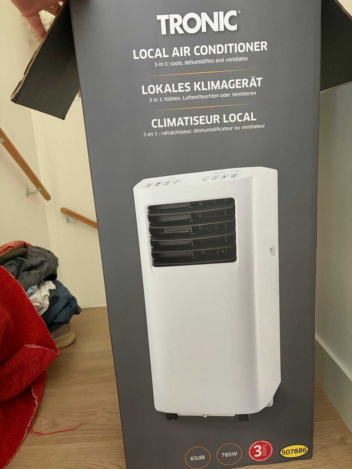 Tronic Mobiele Airco 3-in-1: Koelen, Ontvochtigen, Ventilere, Witgoed en Apparatuur, Ophalen, Minder dan 60 m³, 3 snelheden of meer