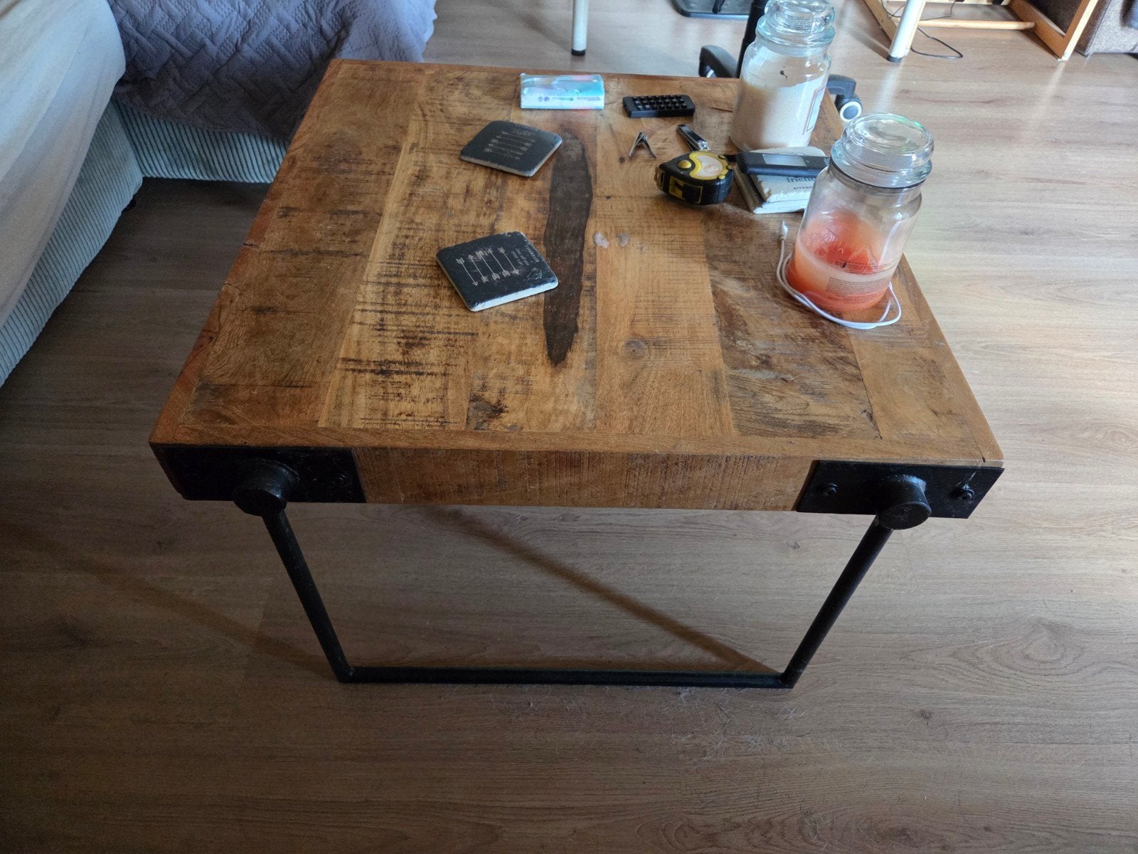 salon tafel, Ophalen, Gebruikt, 50 tot 100 cm, Vierkant