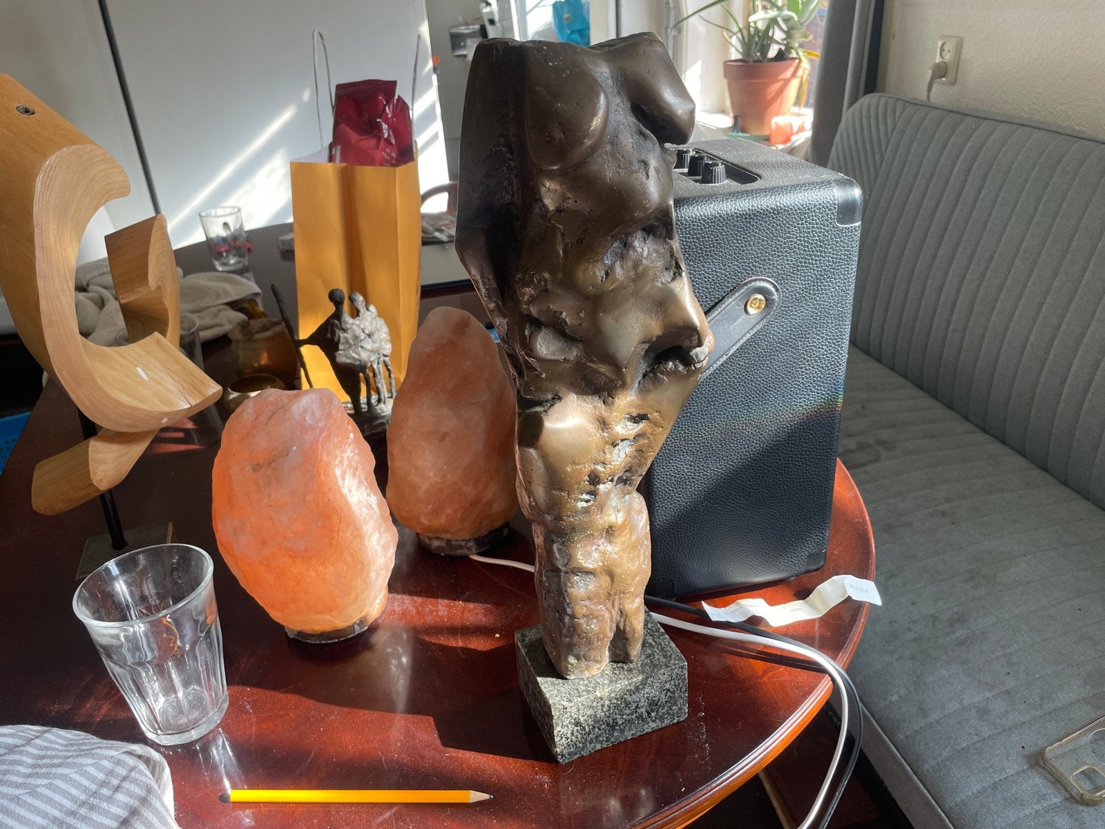 Valentin Starchev bronzen beeld op marmeren, Ophalen of Verzenden, Brons, Beeld, Abstract