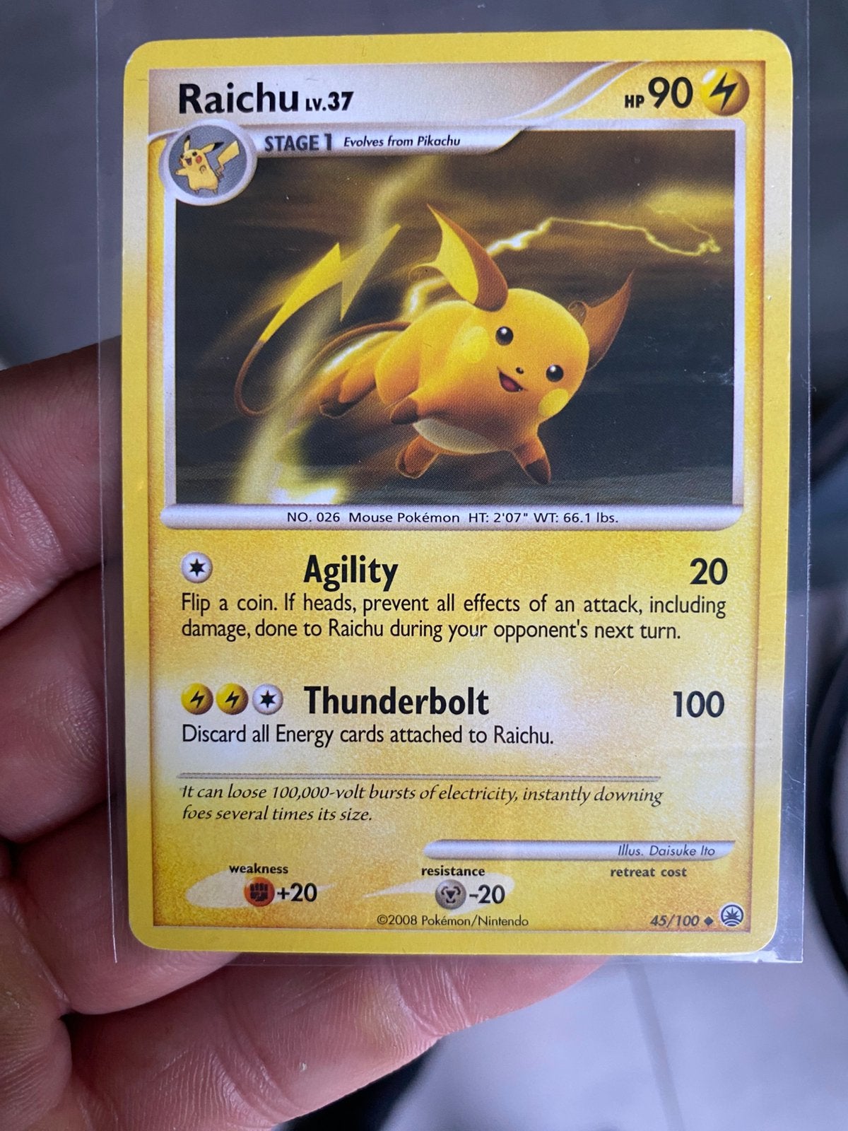 Raichu vintage kaart, Verzenden, Zo goed als nieuw