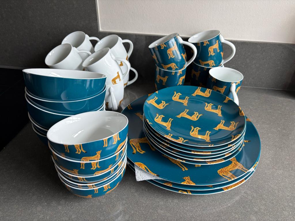 Tijger servies Fabienne Chapot, Ophalen of Verzenden, Zo goed als nieuw, Overige stijlen