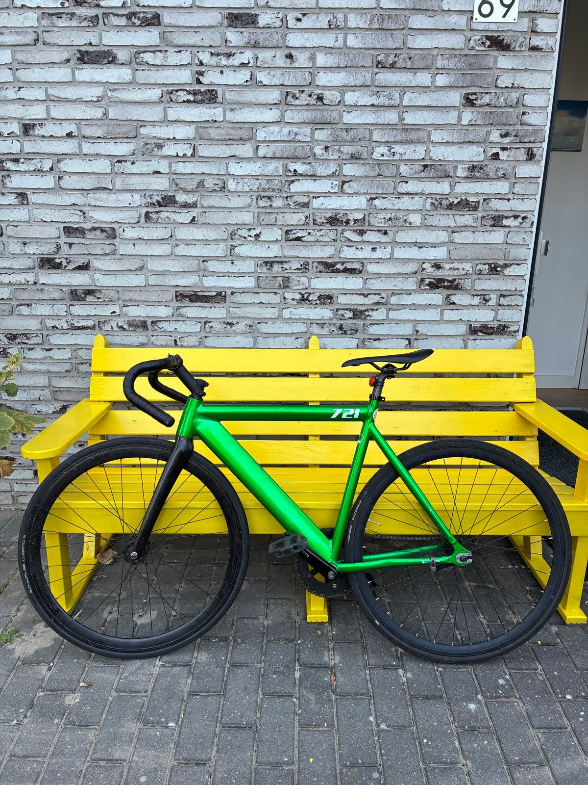 Groene 721 Leader Singlespeed, Ophalen, Gebruikt, Overige typen, Aluminium