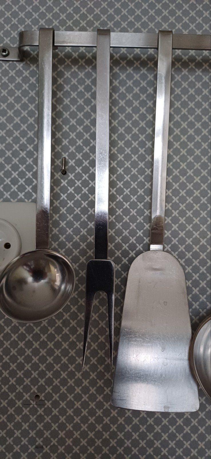 Lepelrek met 5 accessoires., Ophalen, Rvs of Chroom