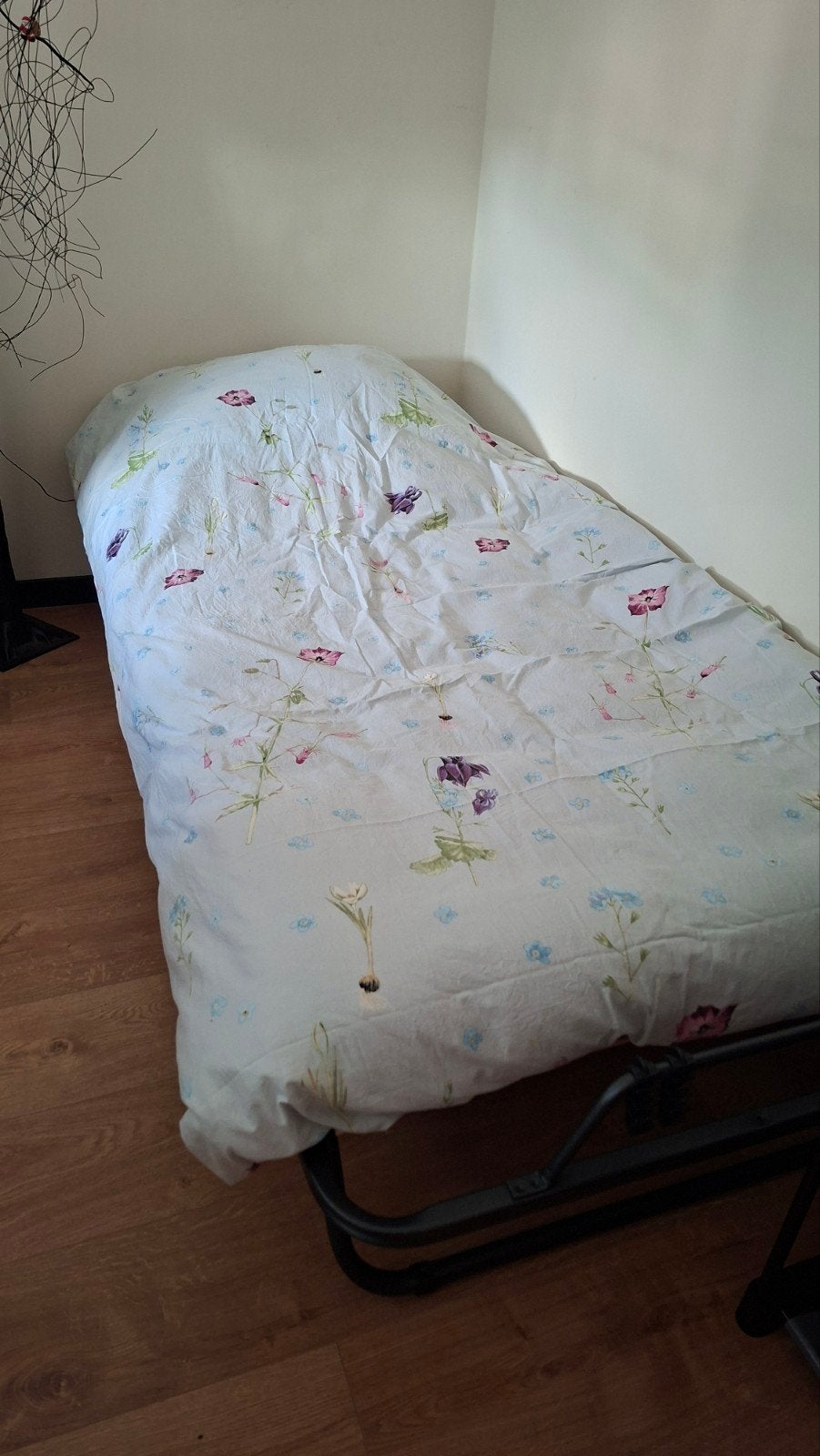 Opklapbed 1-persoons met matras en opberghoes, Ophalen, 90 cm, Eenpersoons, Zwart