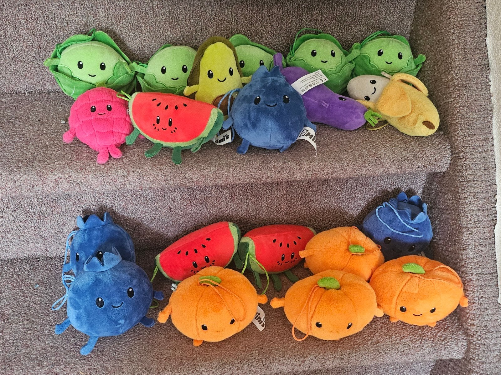 Lidl Mini's Knuffels - Diverse Groenten en Fruit, Ophalen of Verzenden, Zo goed als nieuw, Overige typen