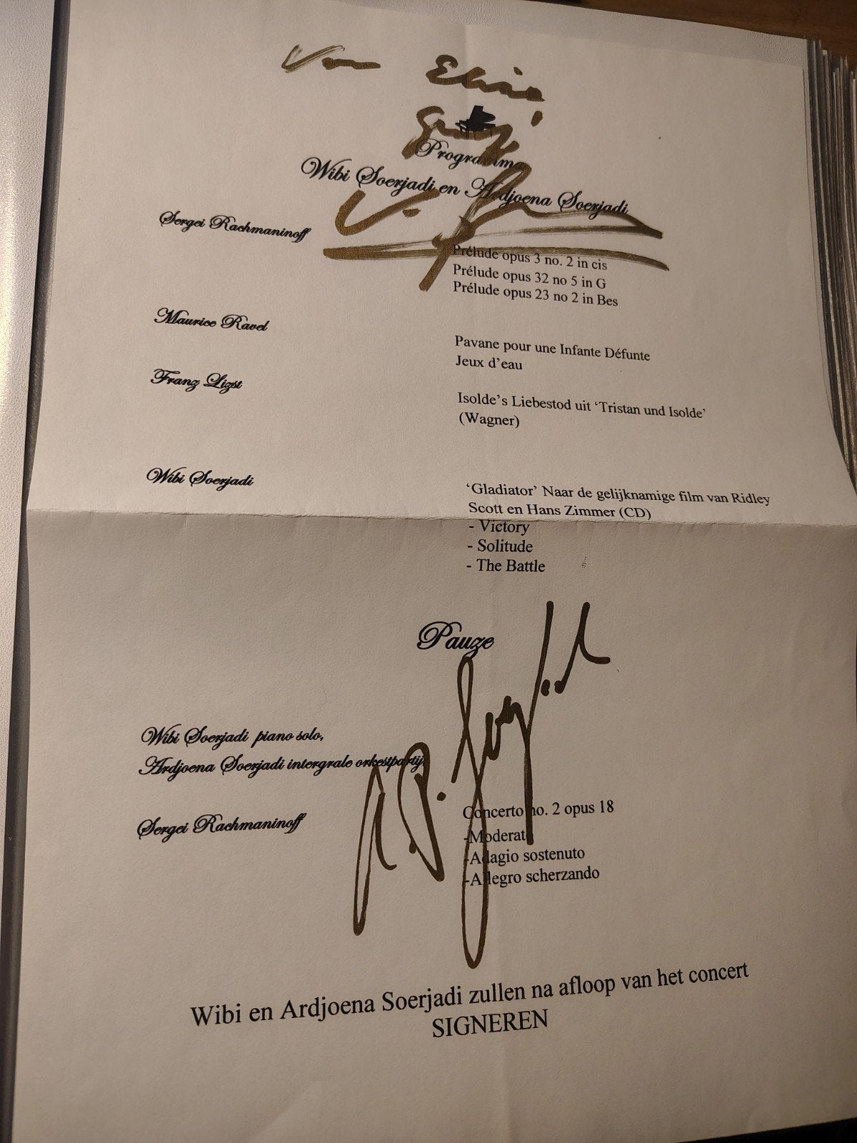 Ardjoena & Wibi Soerjadi Originele Handtekeningen, Ophalen of Verzenden, Gebruikt