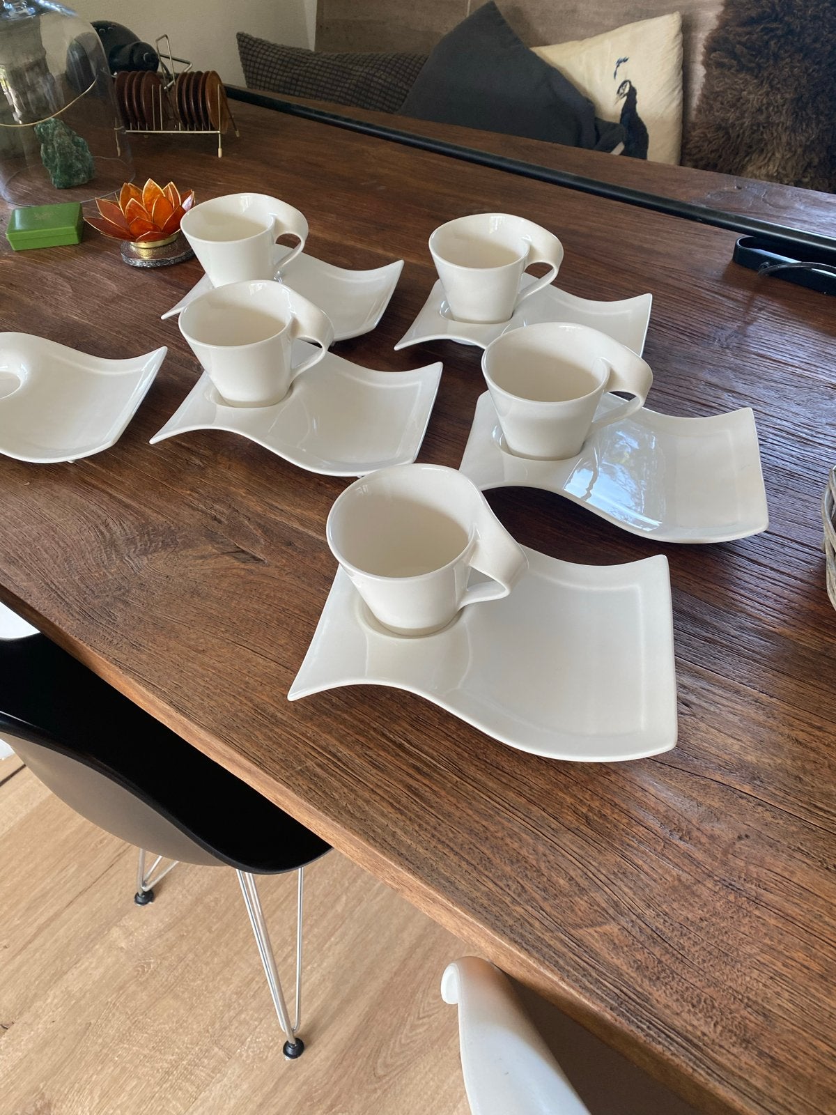 Villeroy & Boch NewWave kop en schotel set (5stuks), Ophalen, Villeroy & Boch, Zo goed als nieuw, Modern
