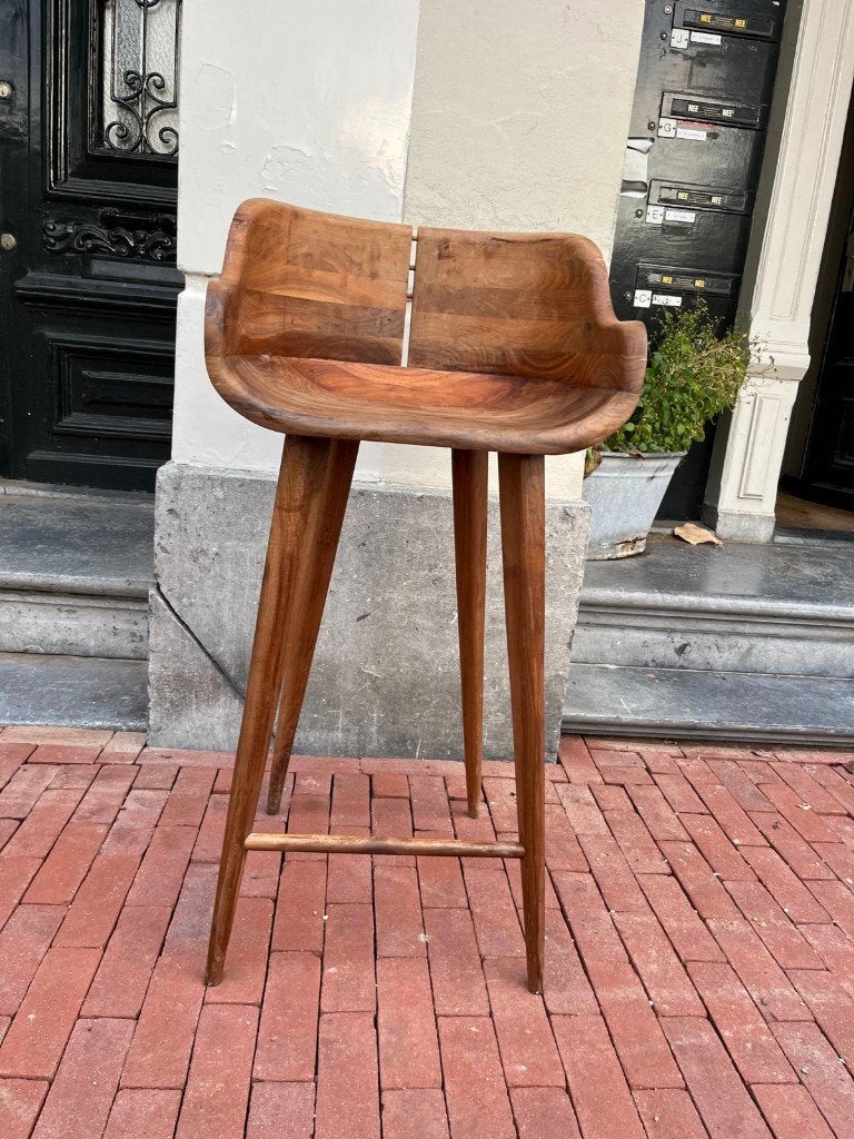Designer barstoel Organic Modernism Kurf-A, Ophalen, 60 tot 90 cm, Zo goed als nieuw, 1 kruk