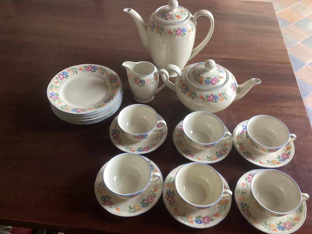 Vintage Servies - Scherzer Bavaria - Romantisch Bloemmotief, Antiek en Kunst, Ophalen