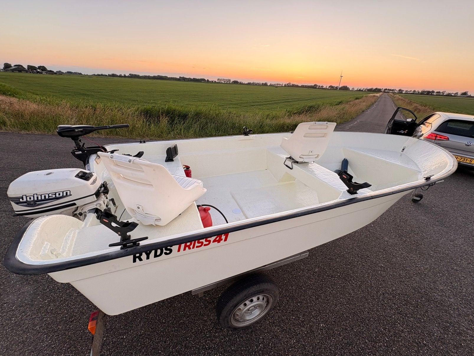 Ryds triss 41 vis boot compleet setje, Watersport en Boten, Ophalen of Verzenden, Zo goed als nieuw