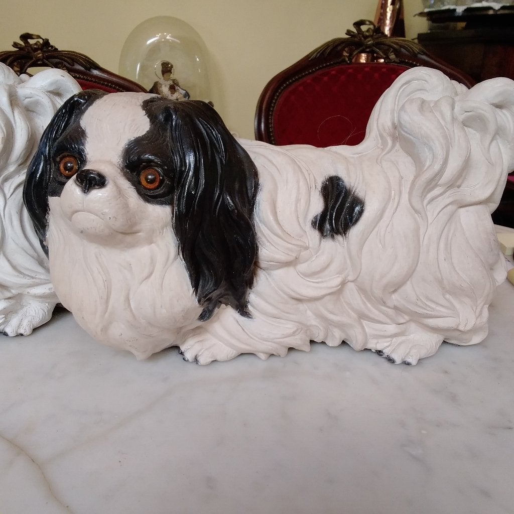 2 prachtige grote honden beelden. Gesigneerd, Antiek en Kunst, Verzenden