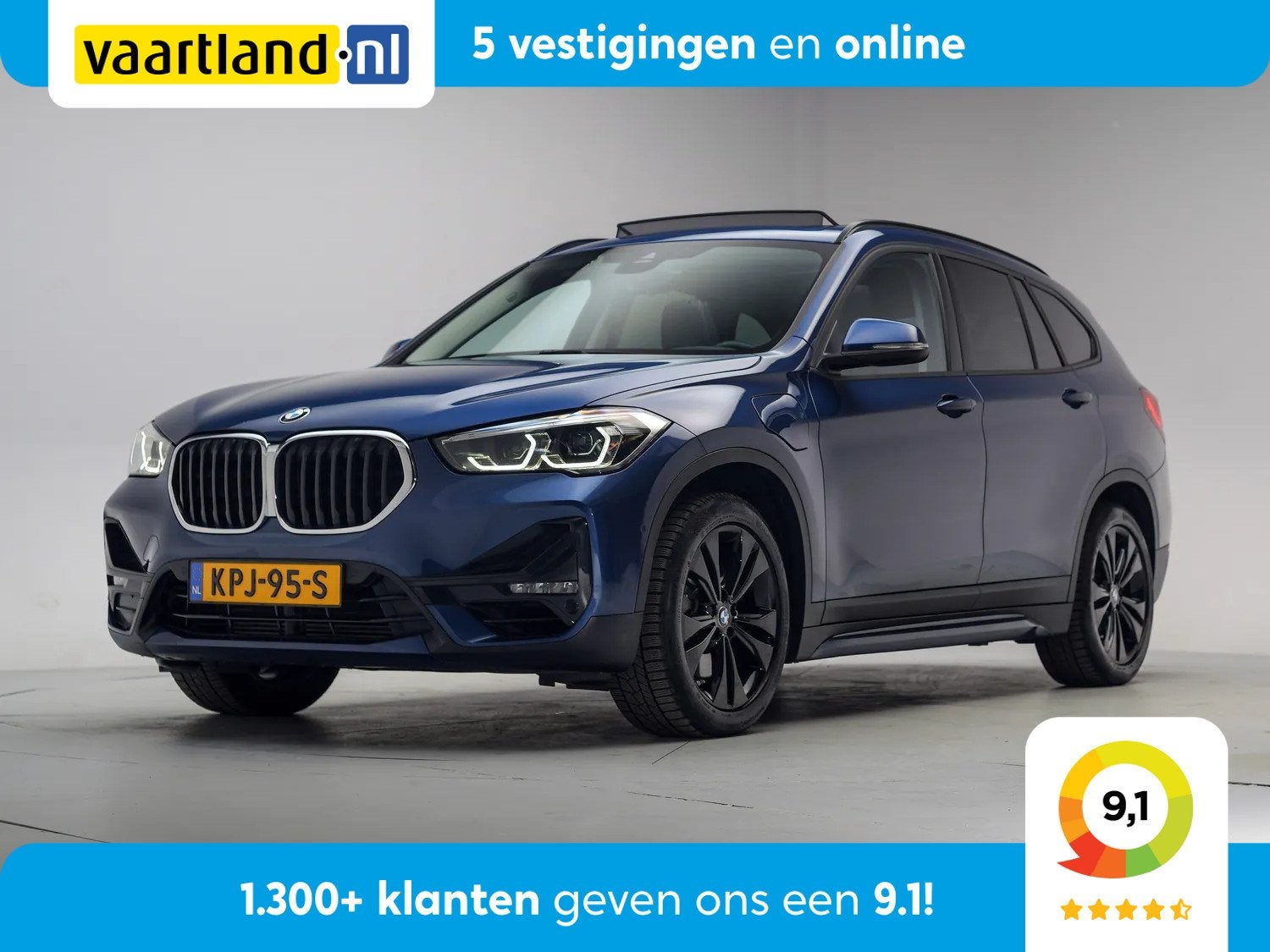 BMW X1 xDrive25e High Executive Sport Aut. [ Panorama Trekha, Auto's, 125 pk, Gebruikt, 750 kg, Blauw