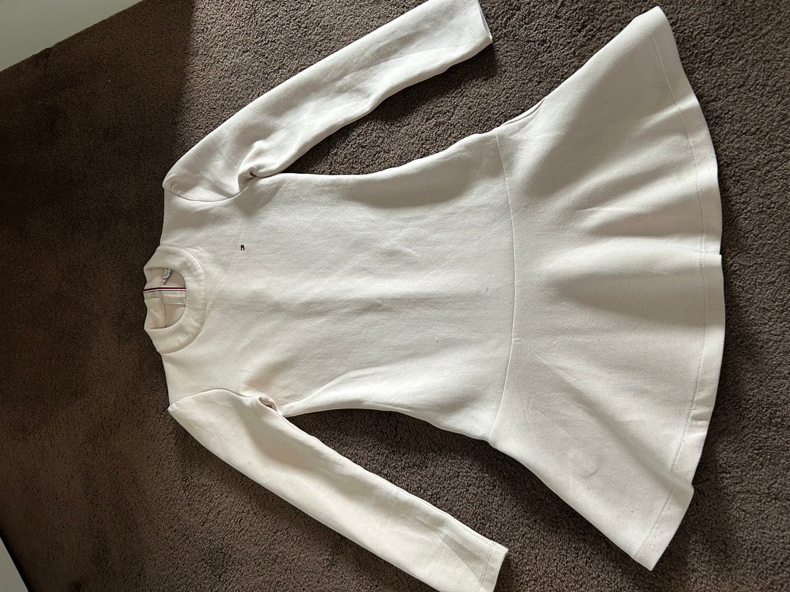 Crème jurk van Tommy hilfiger maat 140, Ophalen of Verzenden, Zo goed als nieuw, Meisje, Jurk of Rok