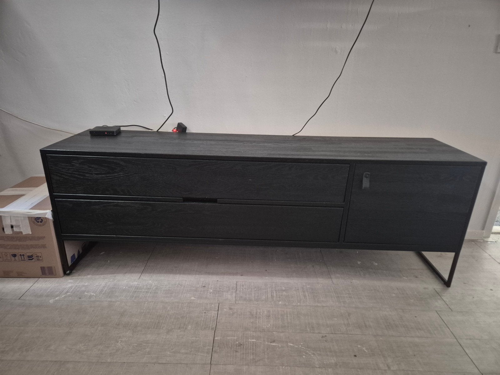 te koop mooie mango tv meubel, Huis en Inrichting, Kasten | Televisiemeubels, Ophalen, 150 tot 200 cm, Zo goed als nieuw, Minder dan 100 cm