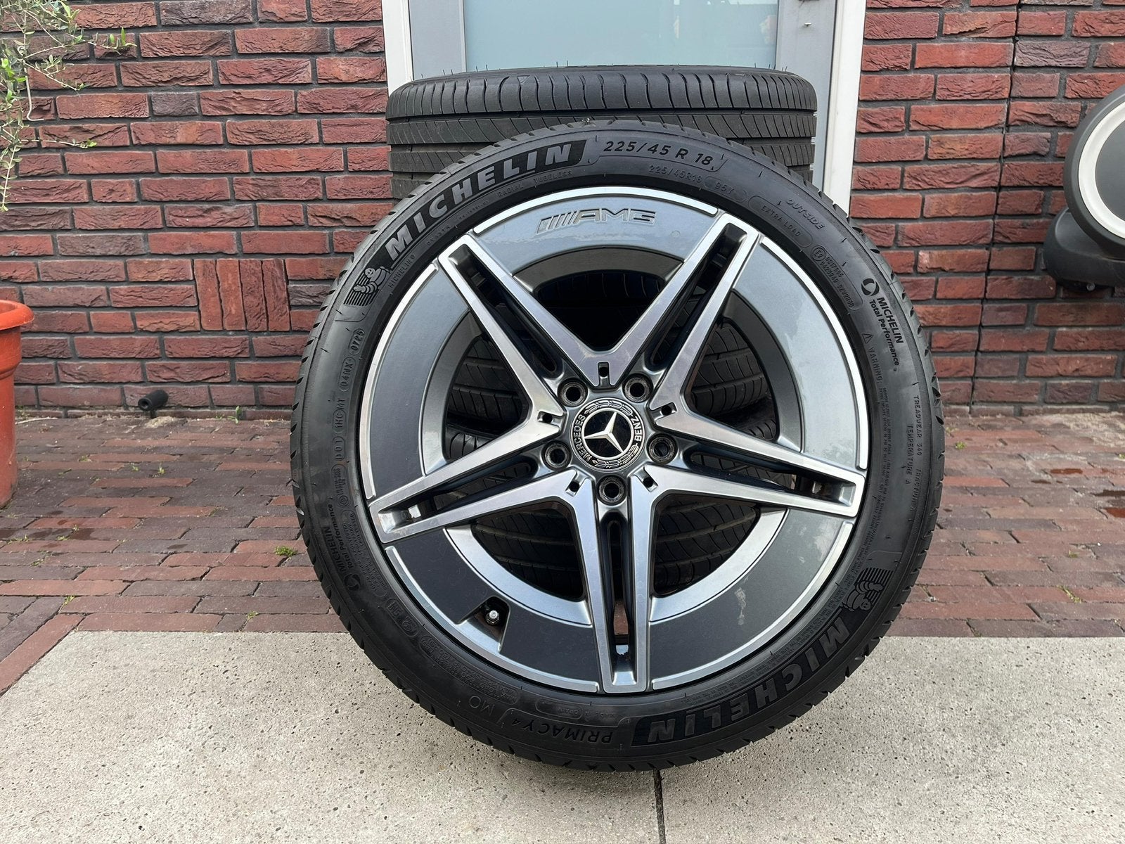 Originele Mercedes C Klasse W206 S206 18 inch AMG Michelin, Auto-onderdelen, Ophalen, 18 inch, Gebruikt, Banden en Velgen