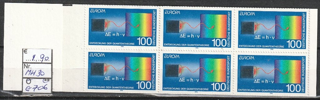 Bund Michel MH 30 Nr.G706p, Verzenden, BRD, Postfris