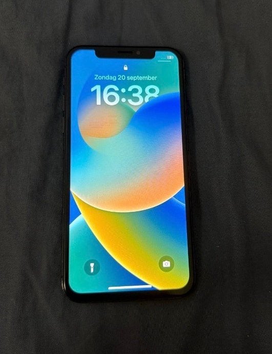 iPhone X 256GB Zwart - Barsten achterkant, niet-origineel sc, Gebruikt, Zwart, IPhone X, Zonder simlock