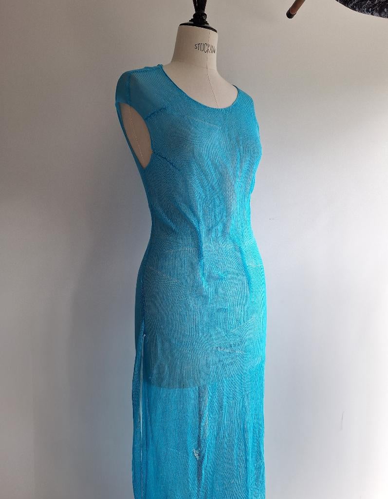 gebreide jurk ann demeulemeester + evt additionele items, Maat 38/40 (M), Blauw, Nieuw, Ophalen of Verzenden