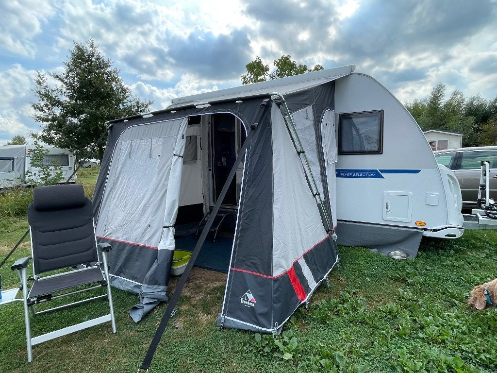 Doréma Mistral all season voortent, kleur: antraciet, Caravans en Kamperen, Voortenten en Luifels, Ophalen, Zo goed als nieuw
