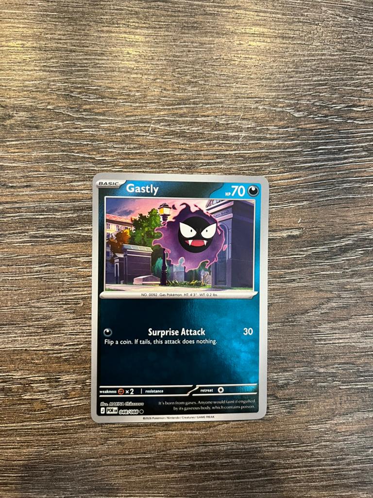 Gastly POR 048/088 reverse holo, Hobby en Vrije tijd, Verzamelkaartspellen | Pokémon, Ophalen of Verzenden, Zo goed als nieuw