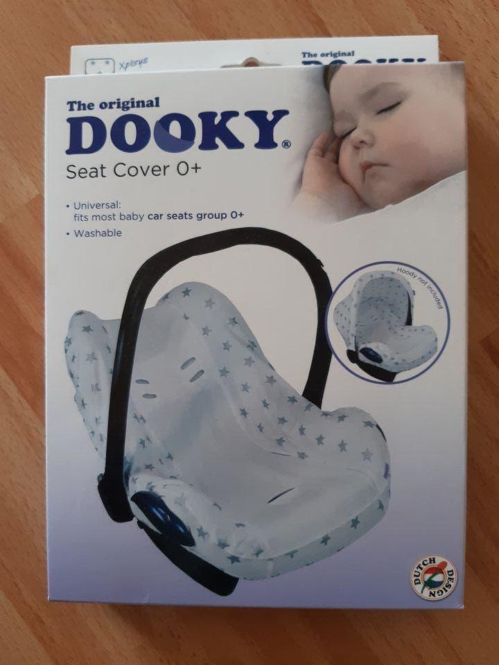 Dooky Seat Cover 0+ Autostoel hoes - wit/sterren, Overige merken, Ophalen of Verzenden, Zo goed als nieuw, Buik, Rug of Zij