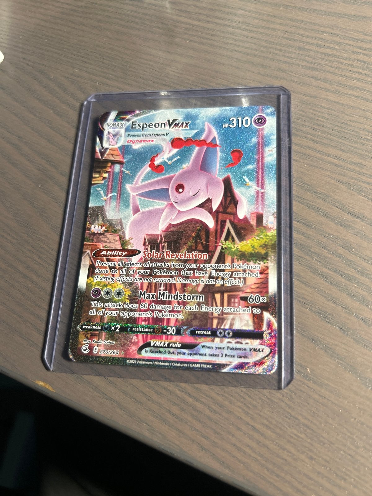 Pokemon Espeon VMAX 270/264 - Fusion Strike, Hobby en Vrije tijd, Verzamelkaartspellen | Pokémon, Verzenden, Zo goed als nieuw