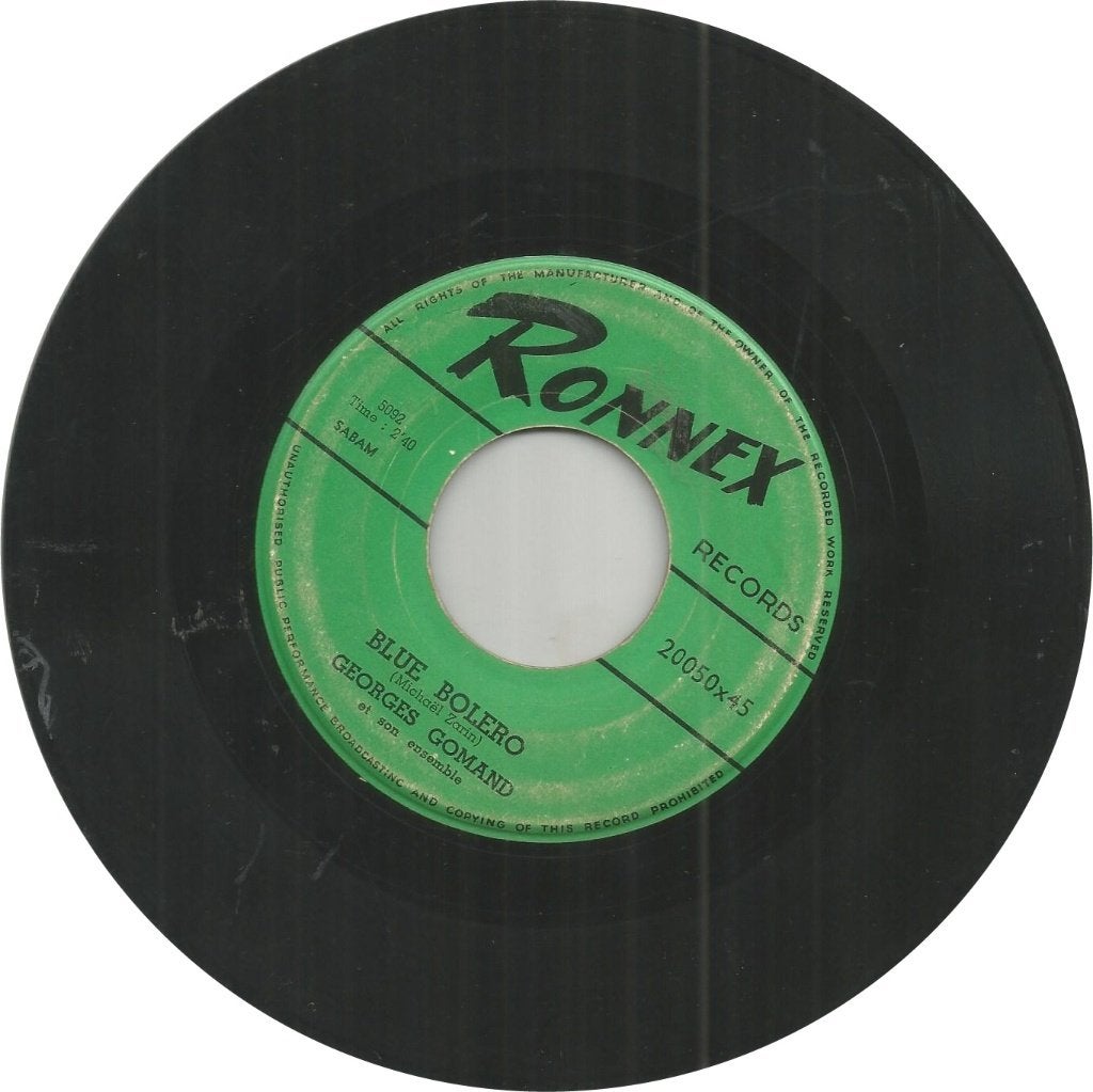 Georges Gomand – Blue Bolero, Cd's en Dvd's, 7 inch, Ophalen of Verzenden, Zo goed als nieuw, Streekmuziek