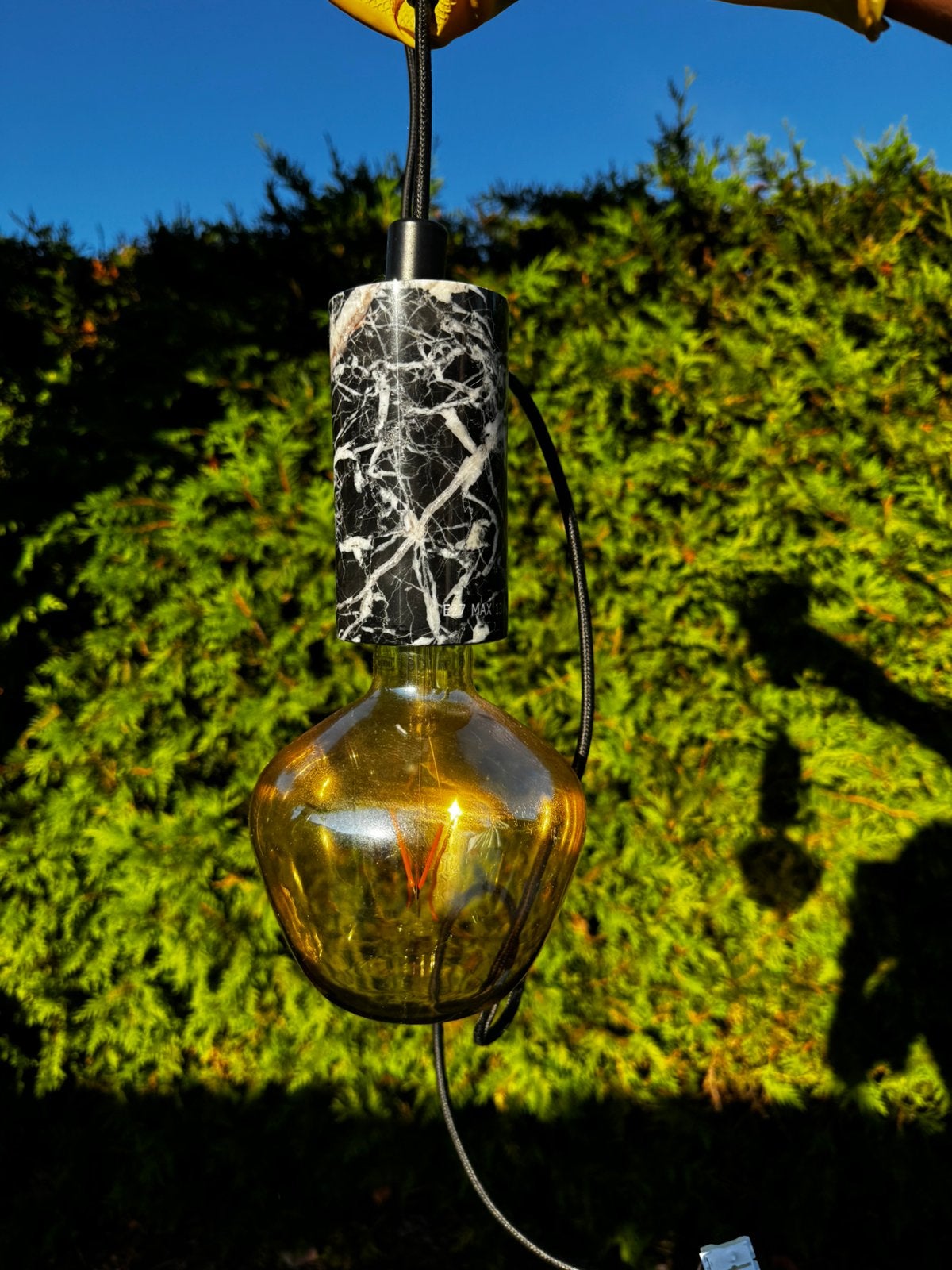 Hanglamp met steen marmerlook, Ophalen of Verzenden, Zo goed als nieuw