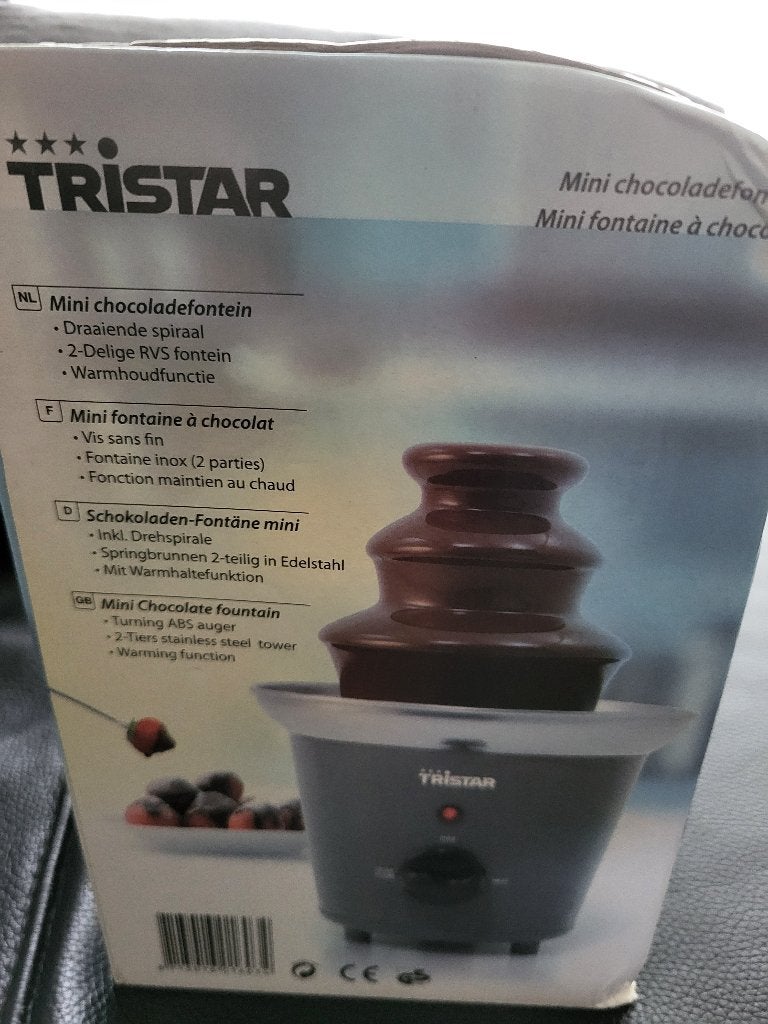 Tristar Mini Chocoladefontein - Zo goed als nieuw, Overige typen, Zilver, Ophalen of Verzenden, Zo goed als nieuw