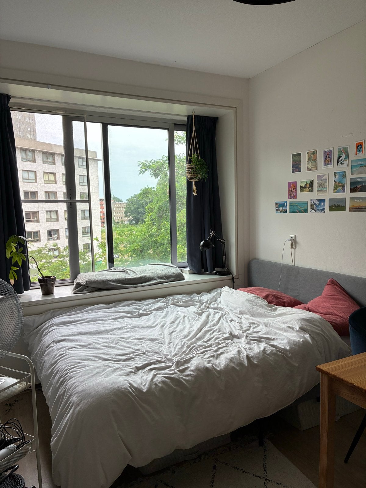 IKEA slattum double bed (mattress + frame), Ophalen, Tweepersoons, 140 cm, Zo goed als nieuw