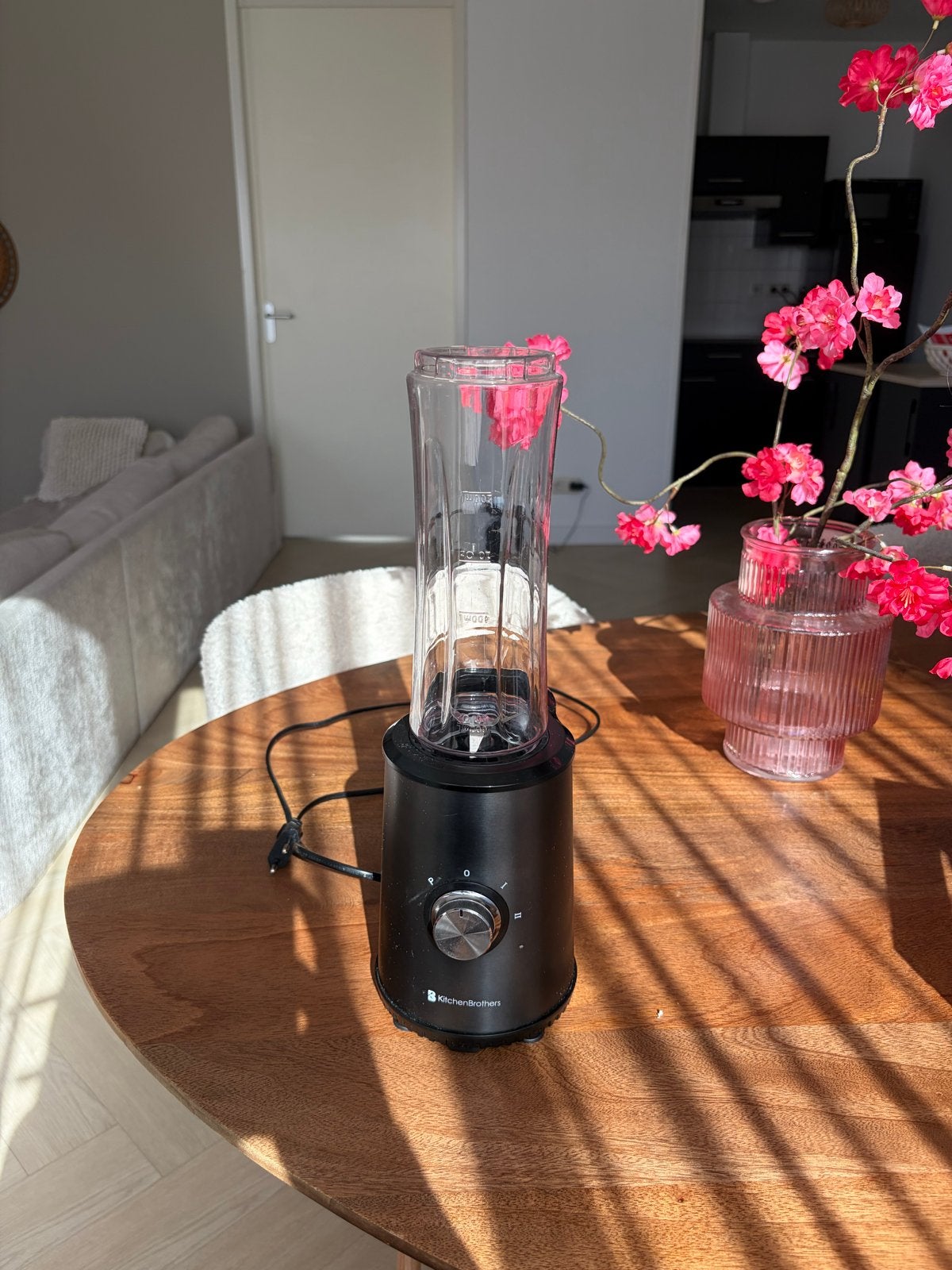 Kitchen Brothers Mini Blender met 600ml Fles, Ophalen of Verzenden, Zo goed als nieuw, Blender to go