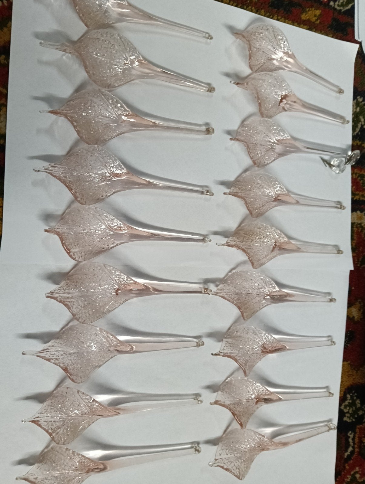 29 Roze Glazen Kroonluchter  hangers Murano- 13,5 cm, Ophalen of Verzenden