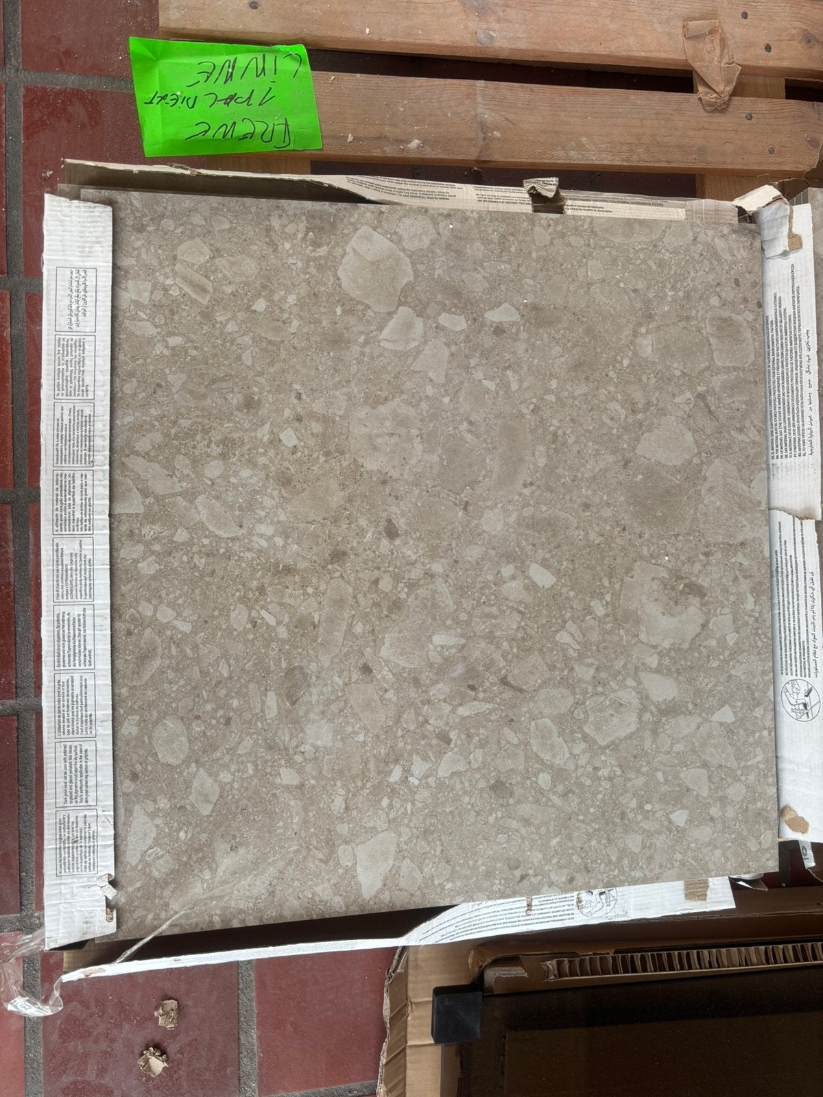Flodsten earth 60x60 8 tegels, Ophalen, 60 cm of meer, Keramiek, Zo goed als nieuw