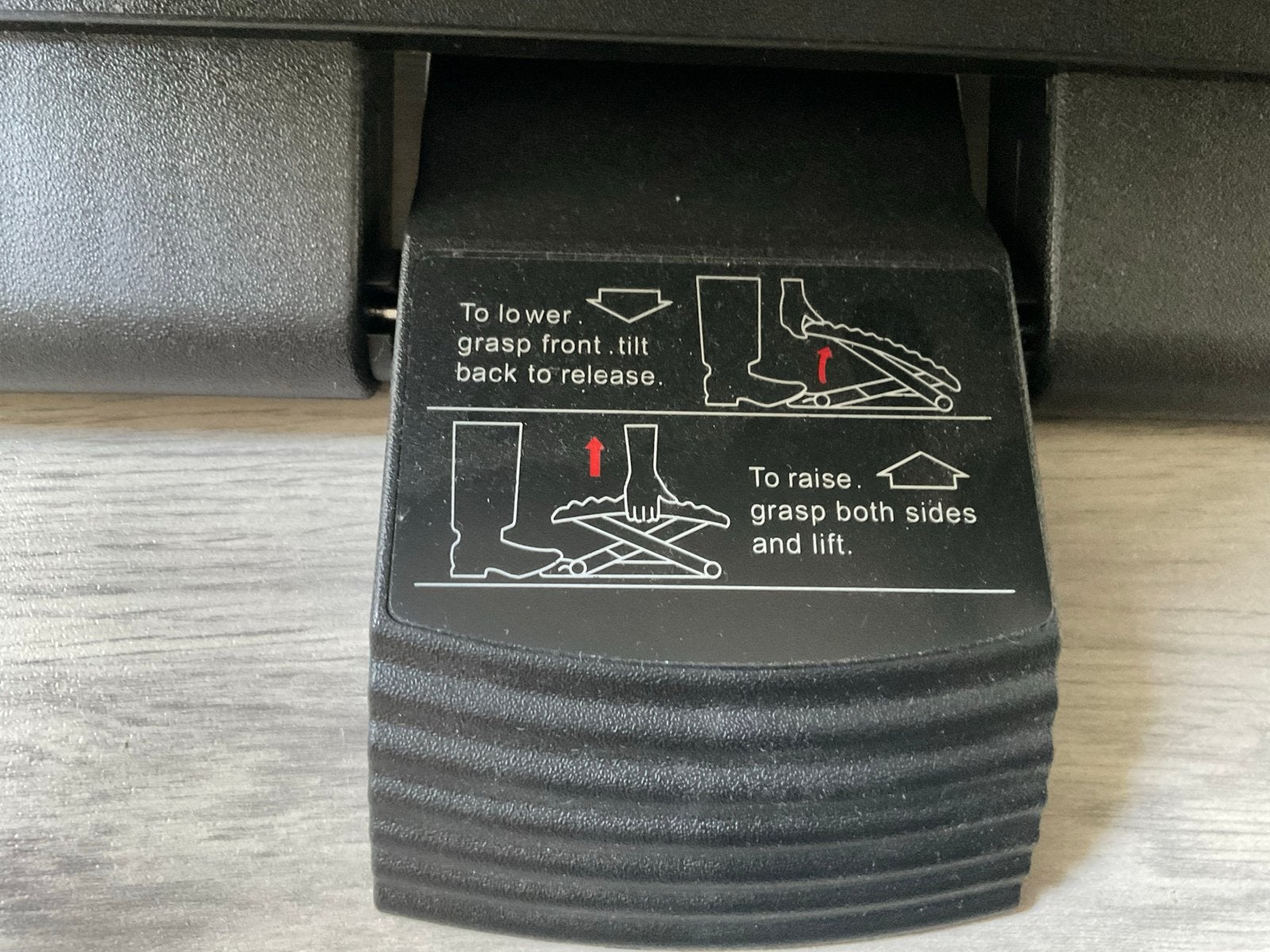 Verstelbare voetensteun voor ergonomisch comfort, Ophalen, Gebruikt