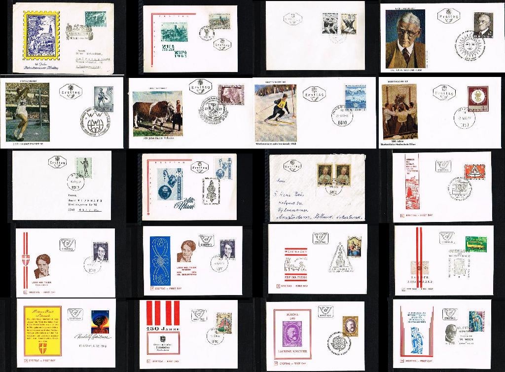 Uitzoeken FDC's Oostenrijk w.o. complete jaargangen, Ophalen of Verzenden, Onbeschreven, Europa
