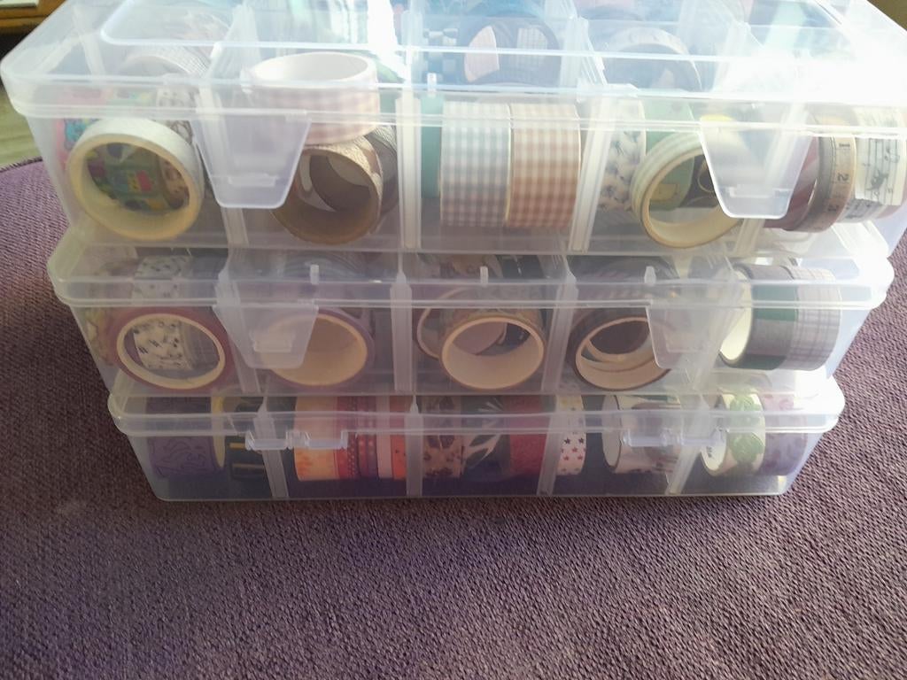 Pakket washitape in opbergbox, Ophalen of Verzenden, Zo goed als nieuw, Overige typen