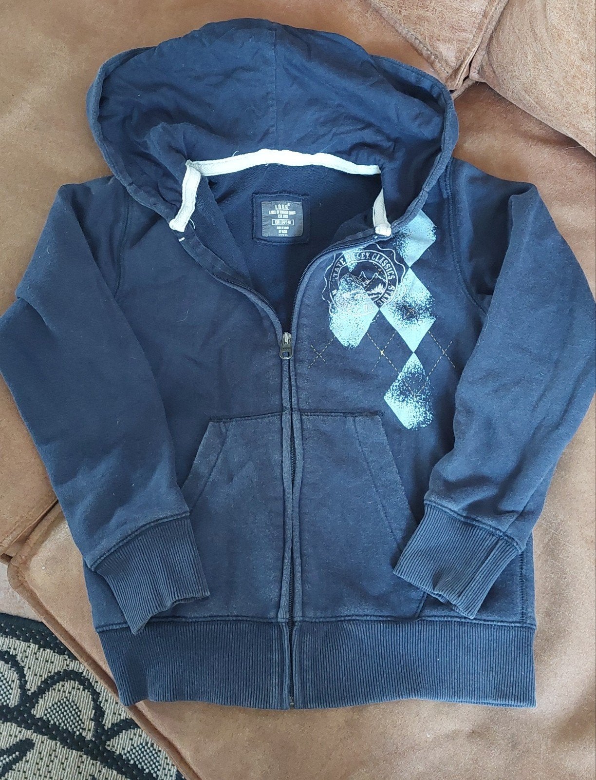 Donkerblauwe hoodie  voor jongens mt.134/140140 - L.O.G.G., Gebruikt, Trui of Vest, Ophalen of Verzenden, Jongen