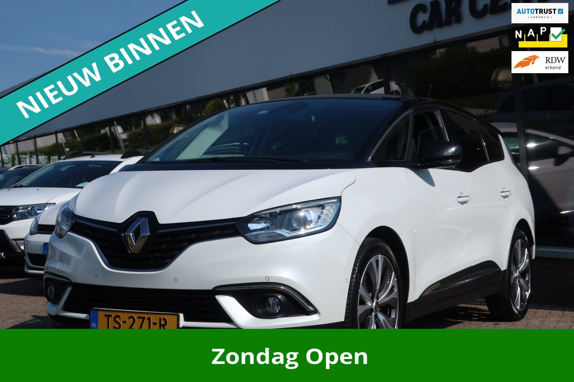 Renault Grand Scénic 1.3 TCe Intens 7p. 1e EIG_LED_CAM_KEYL, Auto's, Renault, Voorwielaandrijving, 4 cilinders, Wit, Origineel Nederlands