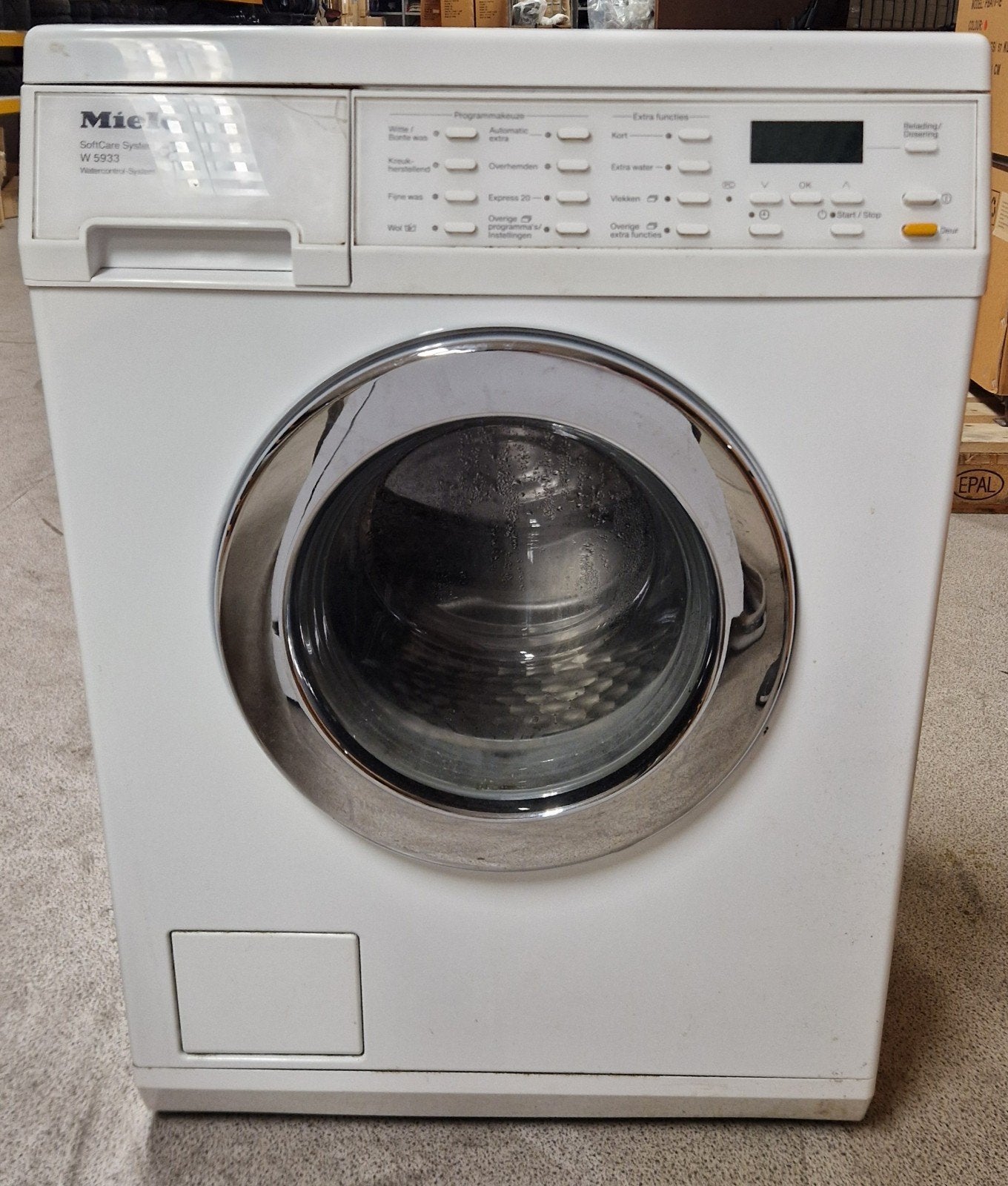 Wasmachine Miele w5933 softcare system, Ophalen, Gebruikt, Handwasprogramma, Voorlader
