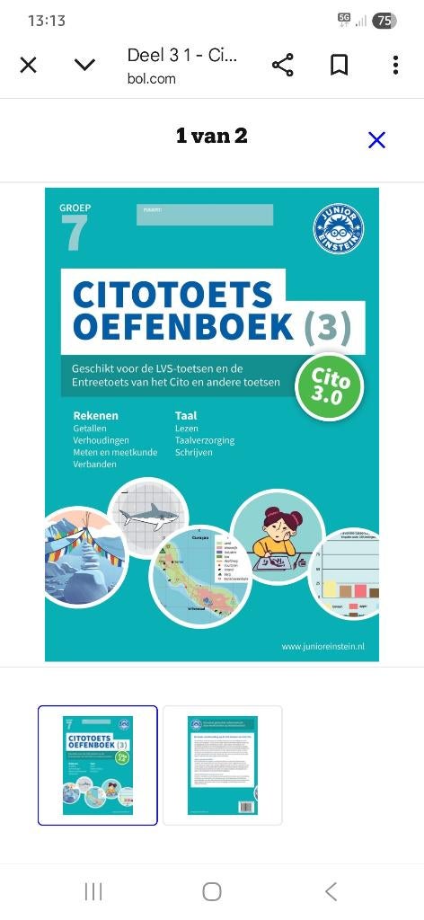Einstein citotoets oefenboek groep 7 PDF, Verzenden, Nieuw, Overige niveaus, Nederlands