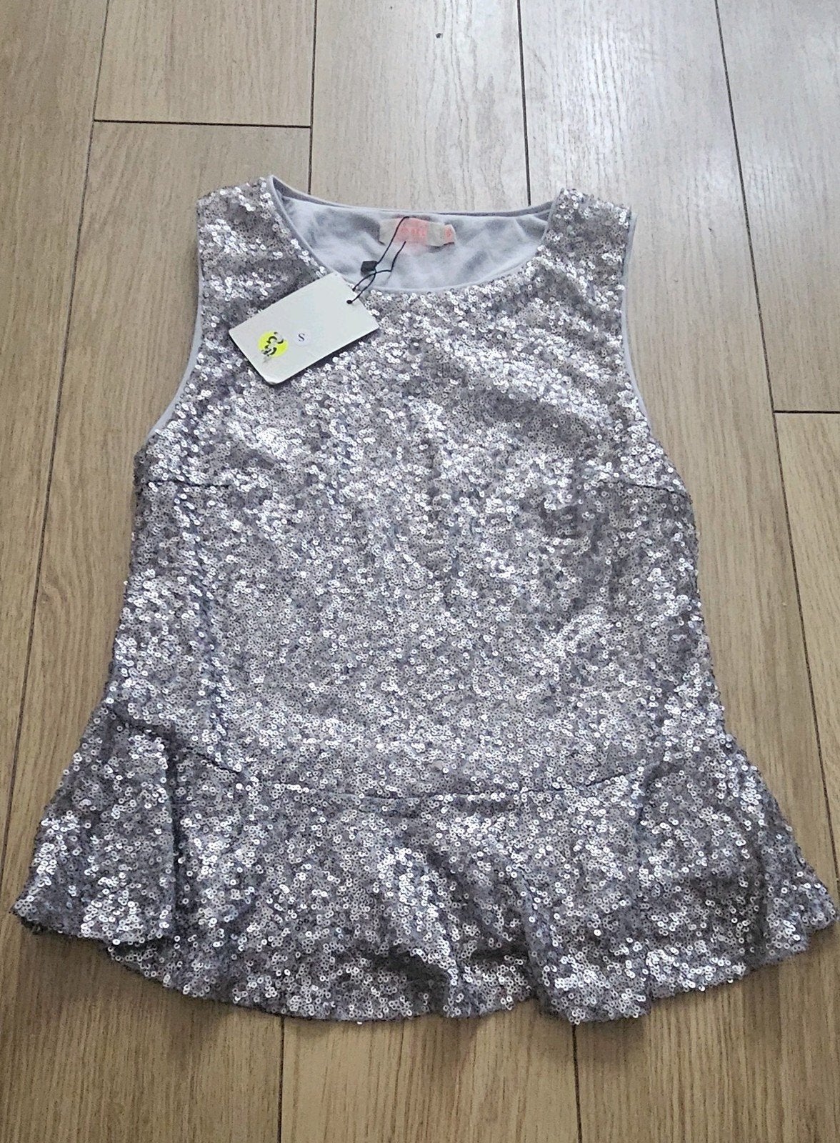 Nieuw glitter top maat S, Kleding | Dames, Tops, Nieuw, Ophalen of Verzenden, Grijs, Maat 36 (S)