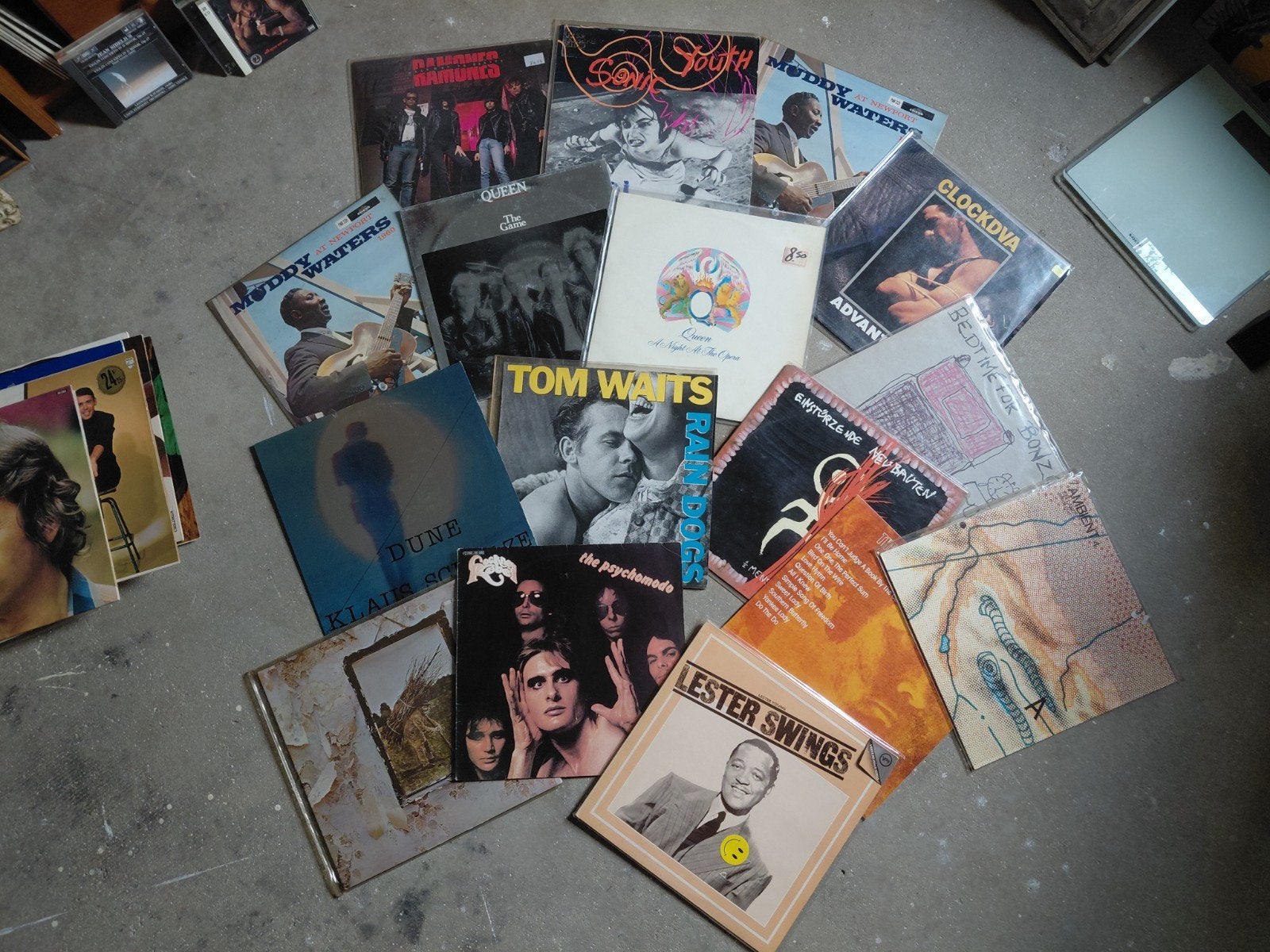 Stapeltje rock prog blues jazz punk psych elektro LPs TEAB, LP, Gebruikt, Ophalen of Verzenden, Dubbel-LP