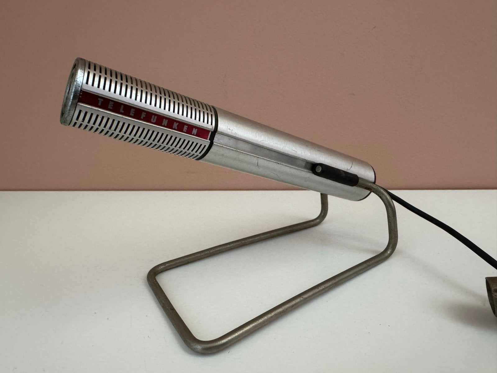 Vintage Telefunken TD 26 Microfoon met standaard, Ophalen of Verzenden, Gebruikt, Overige typen